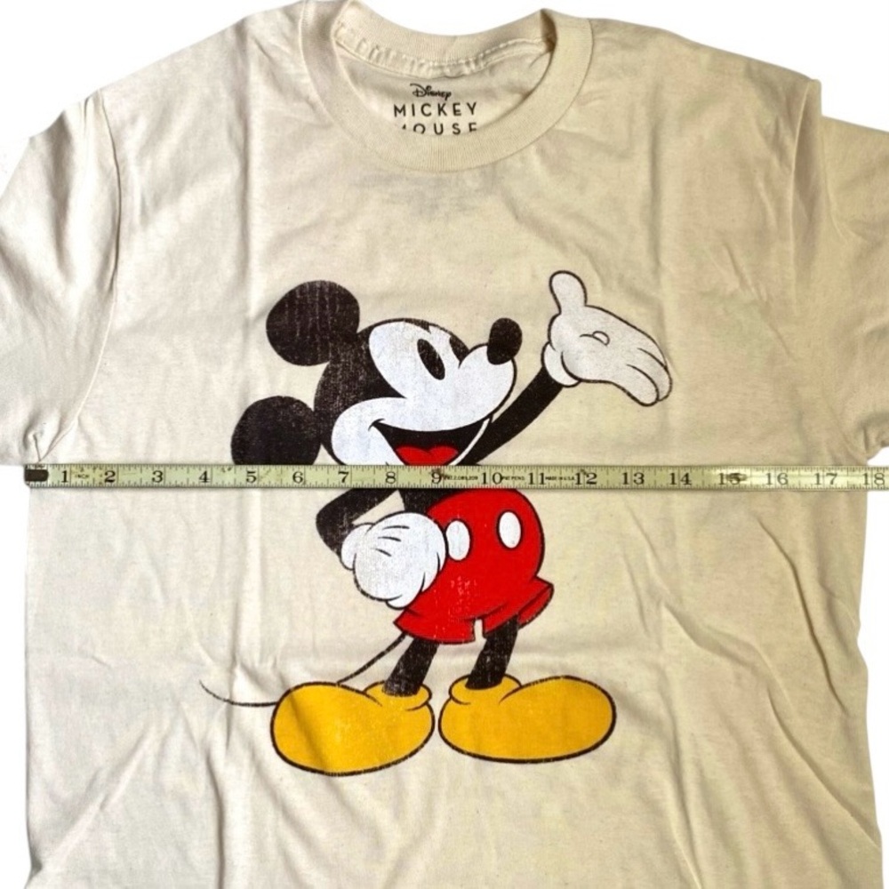 ✨NWT Urban Outfitters Unisex Disney Mickey Mouse Graphic Cream Tee - Picture 3 of 7